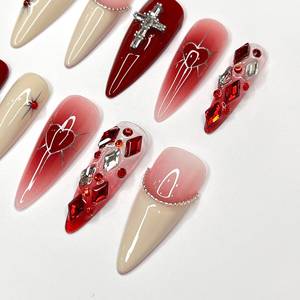 <span class=keywords><strong>Ongles</strong></span> à presser Passionate Lover en gros, <span class=keywords><strong>faux</strong></span> <span class=keywords><strong>ongles</strong></span> mignons pour la Saint-Valentin, boîte d'emballage pour <span class=keywords><strong>ongles</strong></span> à presser - Product Image 3