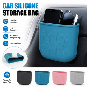 Multifunction Silicone Car Rear <b>Seat</b> <b>Storage</b> Bag with Large Capacity Waterproof Hanging Organizer-Portable & Easy Cleaning - Product Image 1