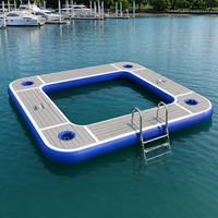 Plateforme flottante gonflable en PVC robuste avec échelle pour la plage, le lac et les fêtes en resort – Idéale pour les loisirs en plein air