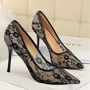 Scarpe da Donna alla Moda Europea, Scarpe all'Ingrosso, Tacchi a <span class=keywords><strong>Spillo</strong></span> Sexy, Scarpe Eleganti in Pizzo - Product Image 1