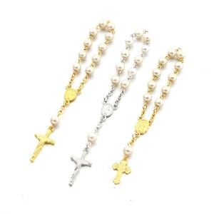 Mini amour croix doigt chaîne bébé baptême <span class=keywords><strong>Communion</strong></span> coffret cadeau chapelet religieux souvenir à la main métal artisanat avec verre - Product Image 3