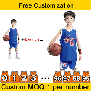 Conjunto de Uniforme de Baloncesto Personalizado con Logotipo, Patrón y Números para Equipos de Competición, para Estudiantes y Niños, Ligero y Transpirable - Product Image 3