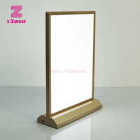 Caja de luz de pie para mesa con enchufe USB A4, marco de póster de menú Led ultrafino recargable, caja de luz publicitaria Led de doble cara