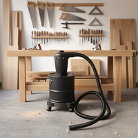 Colector de Polvo Ciclónico de 20L, Tambor con 99% de Eficiencia, Carga Superior/Lateral, Motorizado, Material PP para Virutas de Madera, Virutas Metálicas y Plástico
