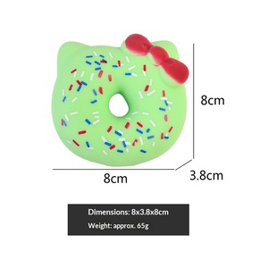 Mini juguetes para apretar con forma de donut, juguetes para aliviar el estrés, juguetes blandos de rebote lento con forma de comida, juguetes de descompresión para niños, juguetes para apretar para relajación de adultos - Product Image 2