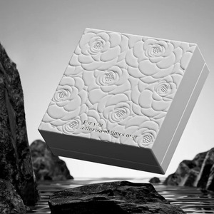 Wholesale Custom Heaven Earth Cover Rigid <b>Eco</b>-Friendly 2mm Recyclable Two-Piece Gift Box Embossing Sponge Lining for Jewelry - Product Image 5