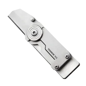 multi-function Whistle Knives Blade Pocket Folding Survival Titanium Personalized Edc Keychain Knife