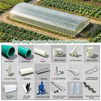 Kit complet de serre en fibre de verre, structure de serre anti-corrosion, support de serre agricole
