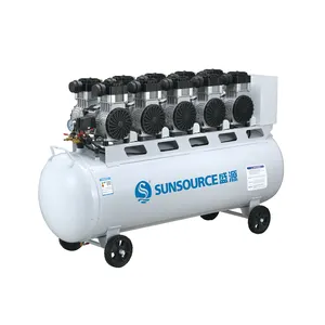 Compresor de aire Industrial de alta presión, 220V, 50Hz, 5 cilindros, 230L, 7.5Hp, sin aceite, gran oferta