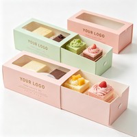 Emballage personnalisé pour tiramisu avec logo, boîte à tiroir coulissante biodégradable en papier, boîte à cupcakes, boîte à pain, boîte à desserts, emballage alimentaire en papier de qualité alimentaire
