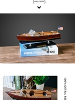 Modelo de Barco de Madera Chris Craft, Regalo Promocional, Decoración Marítima, Yate Italiano Riva Aquarama a Escala