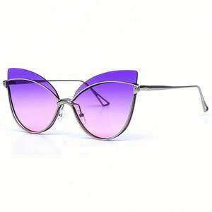 Gafas de Sol de Moda al por Mayor, Estilo Vintage, Extra Grandes, para Mujer, Lentes Degradadas, Protección UV400, sin Montura, Ojo de Gato, Novedad 2019 - Product Image 4