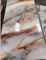 Panneau mural en marbre PVC de 3mm imperméable à l'eau pour décoration murale