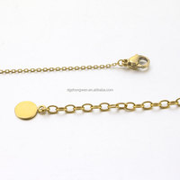 Collar de cadena chapado en oro de 18K con logotipo personalizado para mujer, colgante cuadrado con inicial de acero inoxidable con grabado de letras, nombre