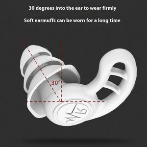 छात्रों के आउटडोर साउंडप्रूफ इयरप्रूफ इयरप्लग सिलिकॉन वाटरप्रूफ एंटी-शोर पोर्टेबल इयरप्लग बहु-उद्देश्य घरेलू रसायन - Product Image 3