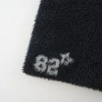 Nouveau design, bonnet d'hiver en tricot doux et moelleux personnalisé, jacquard de haute qualité, fausse fourrure Mohari, motif à carreaux, broderie 3D