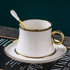 Wholesale Luxury Simple Gold Ceramic Coffee <b>Cup</b> <b>Set</b> and Mugs for Home - Product Image 3