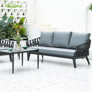 Conjunto de Móveis de Jardim em Metal Foshan, Sofá de Alumínio para Exterior com Almofadas Impermeáveis - Product Image 5