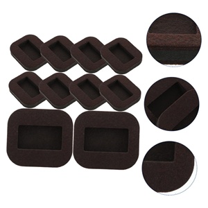 Posavasos de fieltro para muebles con logotipo personalizado, tazas con ruedas que evitan el deslizamiento, buen efecto silencioso, 10 Uds., almohadilla duradera para muebles con fondo de fieltro marrón - Product Image 2