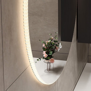 Combinación de mueble de baño sencillo y ligero, mueble de pared de madera maciza, lavabo colgante - Product Image 6