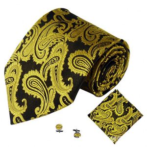 Classic <b>Mens</b> <b>Tie</b> and 1pc Necktie Handkerchief 1 Pair of Cufflinks Set for <b>Men</b> - Product Image 4