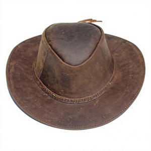 Sombrero de Vaquero de Cuero Genuino BS International NAD5460, Ajustable, Ligero, Estilo Moderno, Unisex, para las Cuatro Estaciones, para Ciclismo Casual - Product Image 5