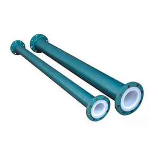 PTFE lined pipe spool for high corrosive acidic fluid in chemical plant