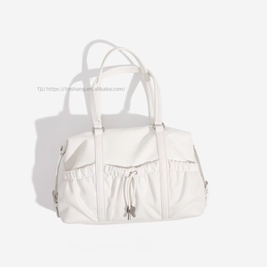 Trendy Pleated Tote Bag for Women Customizable Large Capacity <b>Handbag</b> Shoulder Bag Zipper Fashion Polyester <b>Small</b> Tanjing - Product Image 4
