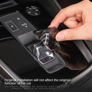 Fundas para Palanca de Cambios de Coche para <span class=keywords><strong>Audi</strong></span> <span class=keywords><strong>A3</strong></span> S3 RS3 8Y Q3 2021 <span class=keywords><strong>2022</strong></span> 2023 2024, Accesorios Interiores de Fibra de Carbono ABS para Caja de Cambios, LHD RHD - Product Image 2
