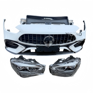 กันชนหน้าสไตล์ AMG สำหรับรถยนต์ C Class W206 C206 ปี 2021-2025 รุ่น C43 C63 ชุดแต่ง Body Kit วัสดุ PP - Product Image 1