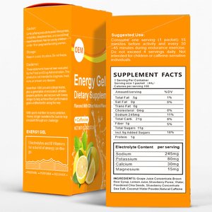 Gel énergétique sportif OEM |   Glucides et électrolytes à absorption rapide |   Endurance et performance |   Marque privée - Product Image 2