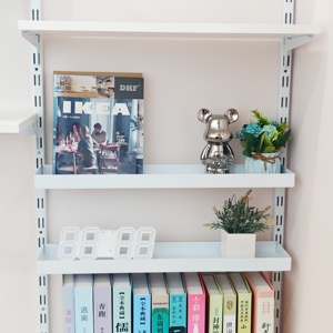 Estante de Almacenamiento Multifuncional Ajustable de Metal Blanco Minimalista Moderno para Montar en la <span class=keywords><strong>Pared</strong></span>, Resistente, para Sala de Estar - Product Image 2