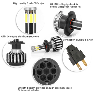 Système d'éclairage automobile en gros d'usine, phare LED à 6 faces H4, 100 000 lumens, H7 100 W pour Honda Vezel, feux LED - Product Image 6