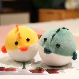 Promotional Wholesale Custom Cute Small Plush Fish Puffer Stuffed Animals Cheap Gifts Kids Toys