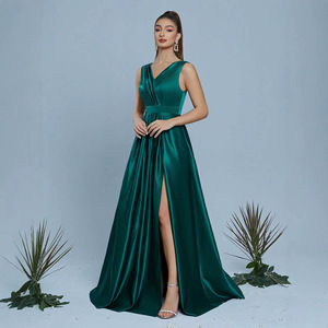 Abito da <span class=keywords><strong>festa</strong></span> da donna di lusso leggero, nuovo modello 2026, in cashmere, plissettato, a trapezio, lungo fino al pavimento, per il commercio estero transfrontaliero - Product Image 3