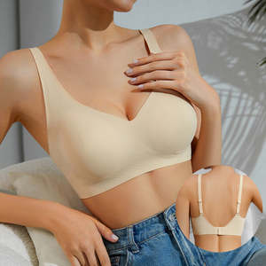 High Elastic Breathable Eco-Friendly Push-up Full Cup <strong>Bra</strong> <strong>Sin</strong> Costura New Design Wire Free Sujetador Traceless Ice Silk Women - Product Image 1