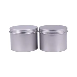 Bao bì container Đen silvertinplate nến Jar với nắp rỗng vòng nhôm mỹ phẩm Jar Lip Balm Mặt Kem liền mạch