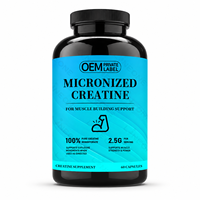 Capsules de Créatine Monohydrate Micronisée OEM 2,5g par Portion Nutrition Sportive Force Musculaire et Performance