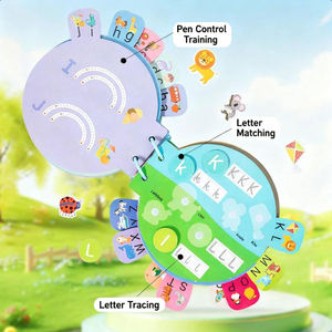 Juguetes Educativos Montessori <span class=keywords><strong>de</strong></span> Papel y Madera al por Mayor, Juegos <span class=keywords><strong>de</strong></span> Letras del Alfabeto, <span class=keywords><strong>Libro</strong></span> <span class=keywords><strong>de</strong></span> Actividades para Niños <span class=keywords><strong>de</strong></span> 2 a 4 Años - Product Image 6