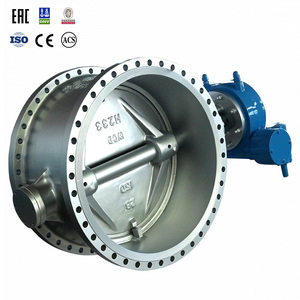 Vanne papillon actionnée de grand diamètre DN1600, corps WCB double excentrique pour les infrastructures hydrauliques - Product Image 2
