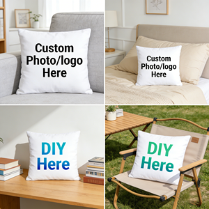Custom <strong>Double</strong> Sided Printed <strong>Pillow</strong> Cover Customized Cushion Case for Home Decor Wholesale - Product Image 2