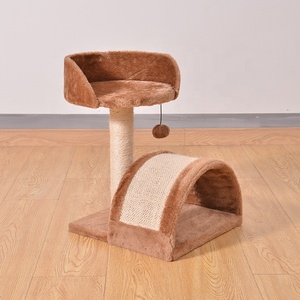 Poteau à gratter intérieur en bois durable écologique tour d'arbre à chat, <span class=keywords><strong>griffoir</strong></span> pour chat - Product Image 5