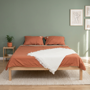Cama con Plataforma Estilo Japonés, Tamaño Queen y King, con Cabecera Suave, Panel de Madera Contrachapada Sólida, Material MDF para Dormitorio - Product Image 3