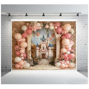 ฉากหลังปราสาทปรับแต่งได้สไตล์เทพนิยายสำหรับตกแต่งงานแต่งงาน งานเลี้ยงฉลองทารก งานวันเกิด - Product Image 3
