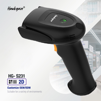 Lector de Código de Barras Inalámbrico 2D, Escáner de Código QR Portátil, Lector de Códigos de Barras 2D Inalámbrico