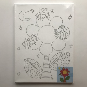 Kids 30*40 cm Wooden <strong>Frame</strong> 1c Printing Pre-printed Acrylic <strong>Paint</strong> Art Canvas Set - Product Image 2