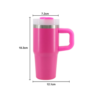 Custom Color 14oz Sublimation Blank Insulation Cup Stainless Steel Double Wall Insulated Tumbler Travel <b>Mugs</b> with Handle - Product Image 3