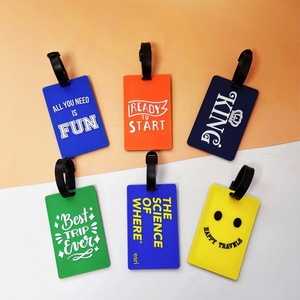 ป้ายแท็กกระเป๋าเดินทางแบบทนทานพร้อมส่ง โลโก้สั่งทำได้ สีน้ำเงิน ปั๊มนูน 2 มิติ วัสดุ PVC ยางนิ่ม สำหรับกระเป๋าเดินทางและกระเป๋าเป้ - Product Image 3