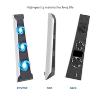 Ventilateur de refroidissement USB pour console Ps5 DE/UHD Ventilateur de refroidissement extensible pour PS5 Control 3 grands ventilateurs à turbine pour contrôleur PS5