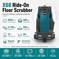 Mesin Penggosok Lantai Otomatis GAOGE X68 dengan Sikat Magnetik, Sensor Kursi Pengaman, Bersertifikasi CE, Grosir Pabrik untuk Rumah Sakit dan Sekolah